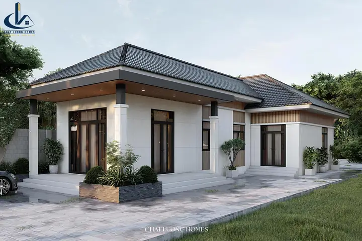 Mẫu Thiết Kế Nhà Cấp 4 Chữ L Đẹp