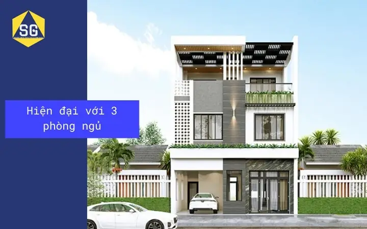 Mẫu Thiết Kế Nhà Ngang 9m Dài 10m Hiện Đại Với 3 Phòng Ngủ Mẫu Thiết Kế Nhà Ngang 9m Dài 10m Hiện Đại Với 3 Phòng Ngủ