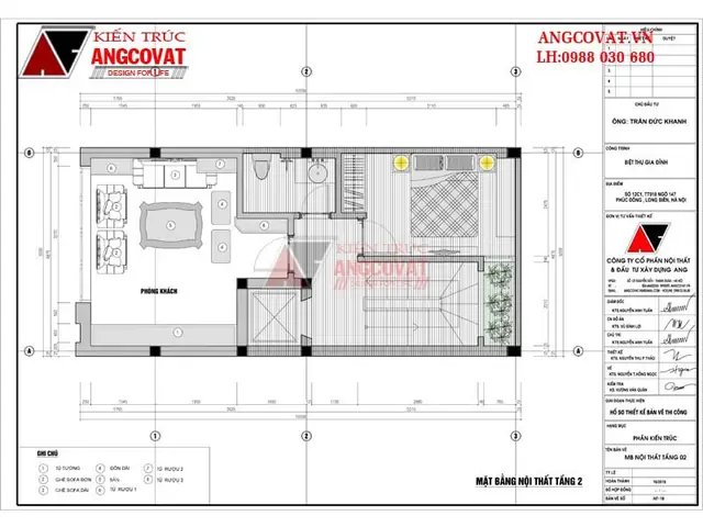Thiết Kế Nội Thất Nhà Ống 50m2 Tân Cổ Điển – Phòng Khách 17m2 Tầng 2 Thiết Kế Nội Thất Nhà Ống 50m2 Tân Cổ Điển – Phòng Khách 17m2 Tầng 2