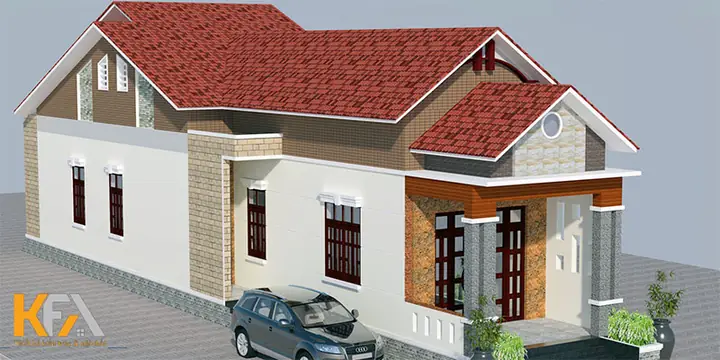 Mẫu Thiết Kế Nhà Ống 1 Tầng 5x20m