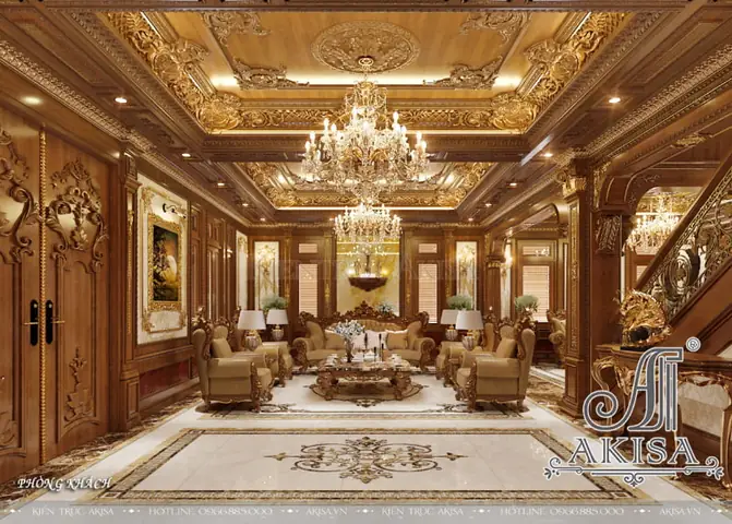 Thiết Kế Nội Thất Biệt Thự Kiểu Pháp Cổ Điển