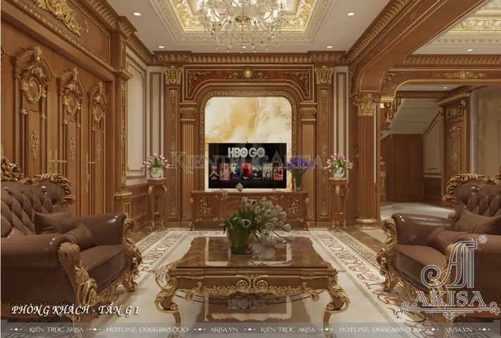 Thiết Kế Nội Thất Biệt Thự Pháp 3 Tầng