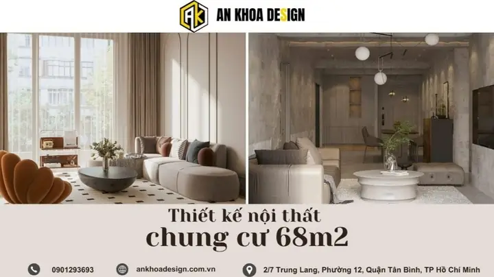 Thiết Kế Nội Thất Chung Cư 68m² – An Khoa Design