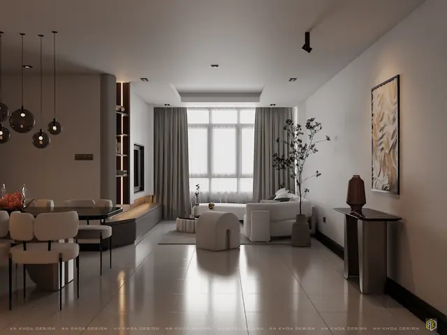 Không Gian Sống Hiện Đại Và Tinh Tế Với Sự Giao Thoa Hài Hòa Giữa Phòng Khách Và Phòng Ăn Mang Lại Cảm Giác Sang Trọng, Thanh Lịch
