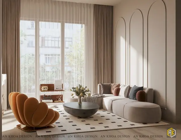 Thiết Kế Nội Thất Chung Cư 77m2 2 Phòng Ngủ Độc Đáo, Tinh Xảo