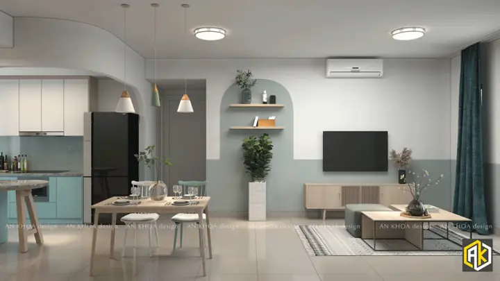 Thiết Kế Nội Thất Căn Hộ Hiện Đại 2 Phòng Ngủ 77m2 Chung Cư Topaz Twins Biên Hòa Đồng Nai