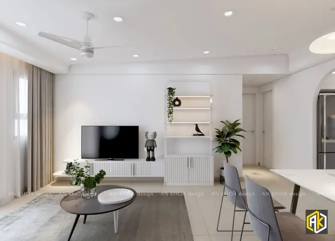 Thiết Kế Nội Thất Căn Hộ 77m2 Tinh Tế