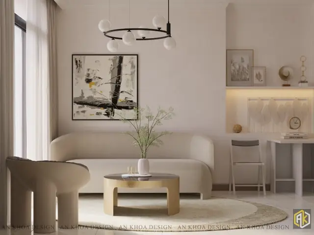 Thiết Kế Nội Thất Chung Cư 77m2 1 Phòng Ngủ Mang Đậm Chất Nghệ Thuật