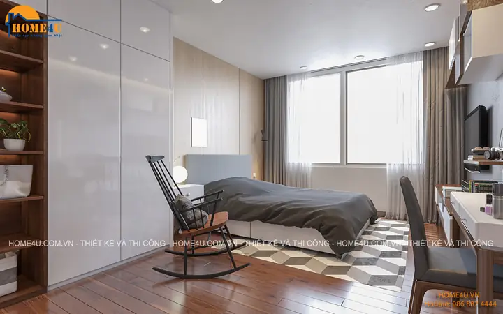 Mẫu Thiết Kế Nội Thất Chung Cư Goldmark City Phòng Ngủ 1