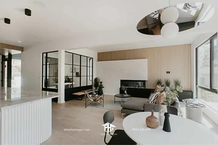 Thiết Kế Nội Thất Nhà Ống 2 Tầng 100m2 Với Không Gian Phòng Khách