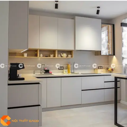 Thiết Kế Nội Thất Bếp Với Tủ Bếp Gỗ Mdf Hiện Đại Sang Trọng
