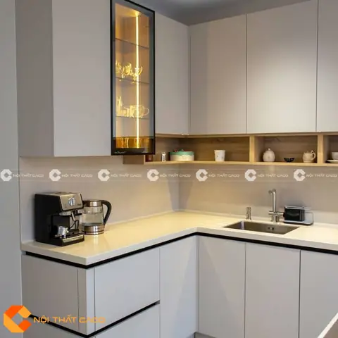 Thiết Kế Nội Thất Bếp Với Tủ Bếp Gỗ Mdf Hiện Đại Sang Trọng