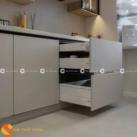 Thiết Kế Nội Thất Bếp Với Tủ Bếp Gỗ Mdf Hiện Đại Sang Trọng