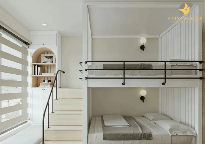 Mẫu Thiết Kế Phòng Ngủ Trẻ Em 2 Tầng