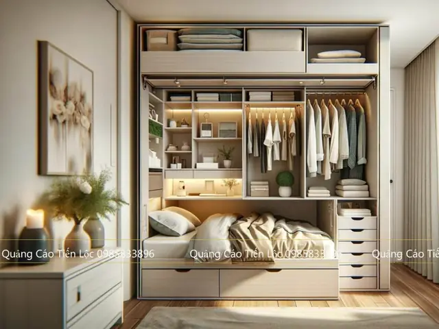 2/ Tủ Quần Áo Tiết Kiệm Không Gian