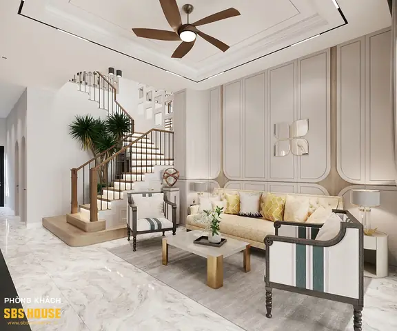 Mẫu Thiết Kế Phòng Khách 16m2 Tân Cổ Điển Mẫu Thiết Kế Phòng Khách 16m2 Tân Cổ Điển