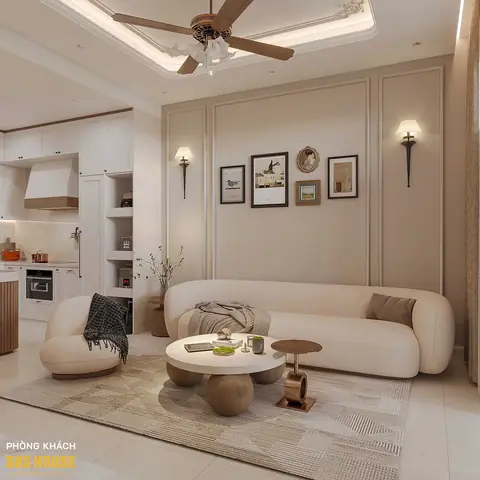 Mẫu Thiết Kế Phòng Khách 16m2 Tân Cổ Điển Mẫu Thiết Kế Phòng Khách 16m2 Tân Cổ Điển