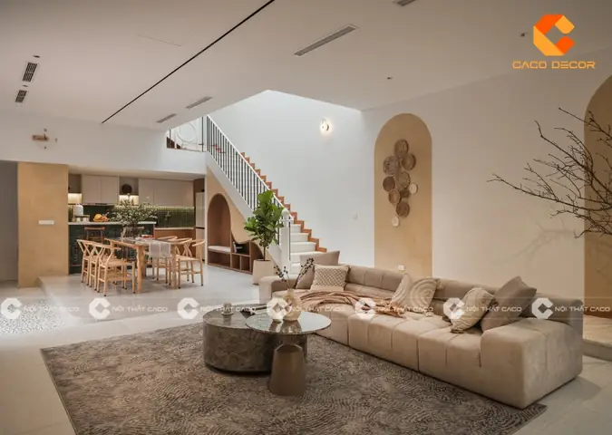 Phòng Khách Liền Bếp Tăng Tính Thẩm Mỹ