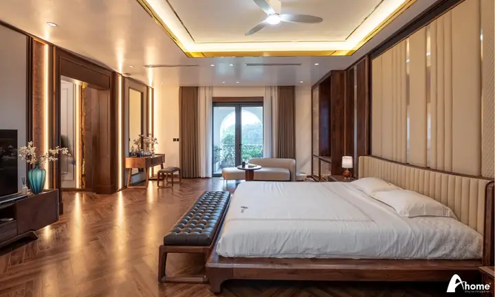 Thiết Kế Phòng Ngủ Gỗ Óc Chó