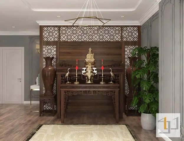 Mẫu Phòng Thờ Nhà Ống Cổ Điển