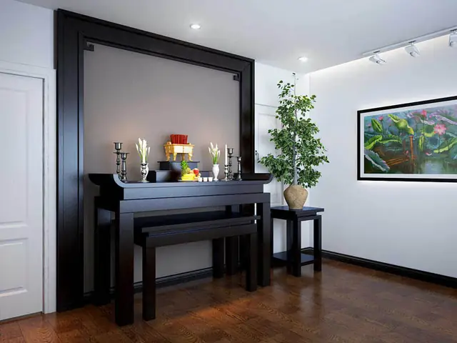 Mẫu Thiết Kế Phòng Thờ Nhà Ống Đơn Giản