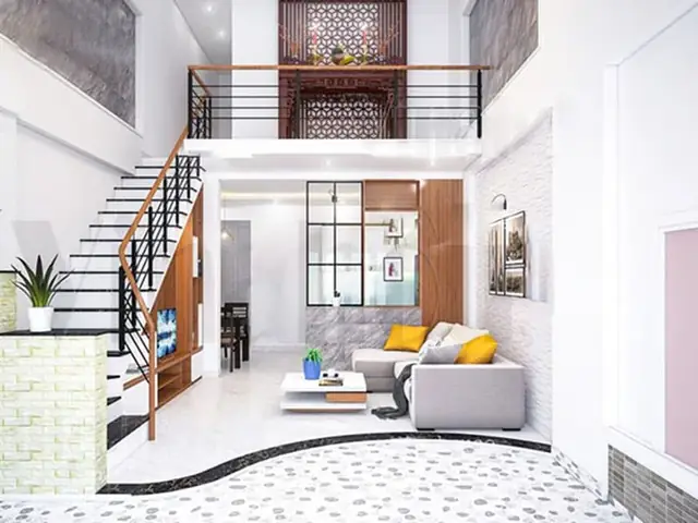 Thiết Kế Tầng Lửng Phòng Khách Phong Cách Hiện Đại Thiết Kế Tầng Lửng Phòng Khách Phong Cách Hiện Đại