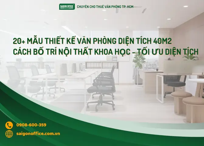 Mẫu Thiết Kế Văn Phòng Diện Tích 40m2