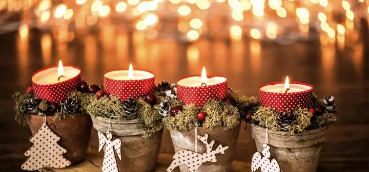 Trang Trí Bậc Cầu Thang Với Đèn Led Hoặc Nến