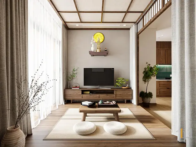 Trang Trí Phòng Khách Nhà Ống 3m Có Phòng Thờ Trang Trí Phòng Khách Nhà Ống 3m Có Phòng Thờ