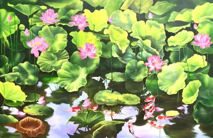 Tranh Cửu Ngư Quần Hội