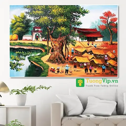 Một Số Dòng Tranh Phong Cảnh Quê Hương Đẹp Nhất Tại Tường Vip