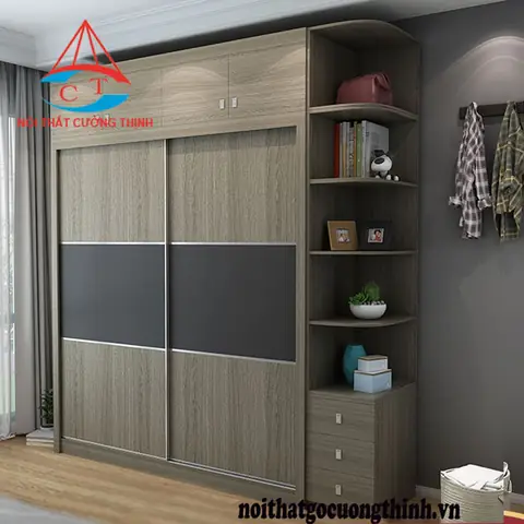 Tủ Quần Áo Cánh Lùa Đẹp Bằng Gỗ Công Nghiệp Mdf