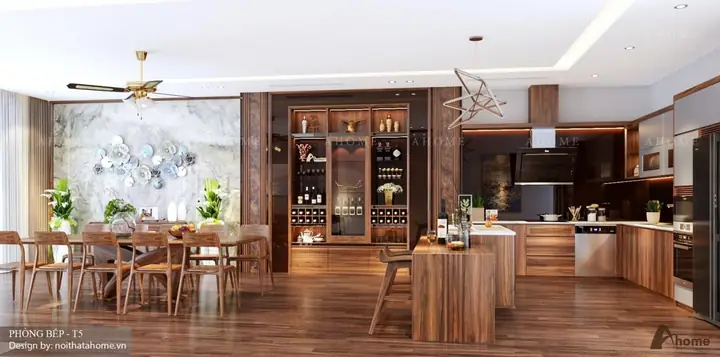 Báo Giá Tủ Bếp Gỗ Óc Chó Hiện Đại Ahome Cập Nhật Mới