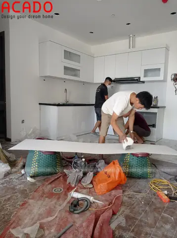 Một Số Hình Ảnh Quá Trình Lắp Đăt Tủ Bếp Tại Chung Cư Việt Hưng – Long Biên