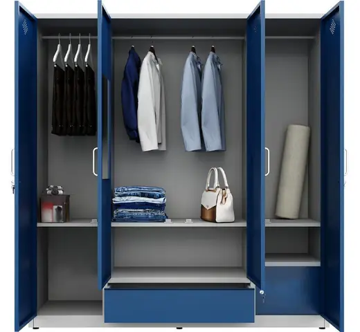 Mẫu Tủ Đựng Quần Áo 3 Buồng Bằng Sắt Giá Rẻ