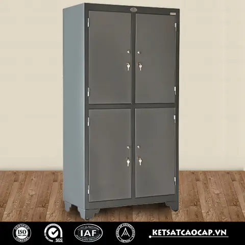 Tủ Sắt 4 Cánh Đựng Quần Áo Tủ Sắt 4 Cánh Đựng Quần Áo
