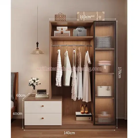 Mô Tả Sản Phẩm: Tủ Đựng Quần Áo Gỗ Ép Hiện Đại Giá Rẻ