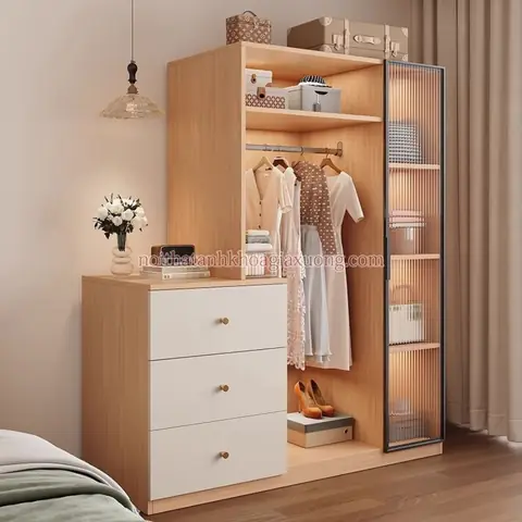Mô Tả Sản Phẩm: Tủ Đựng Quần Áo Gỗ Ép Hiện Đại Giá Rẻ