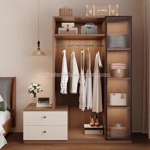 Mô Tả Sản Phẩm: Tủ Đựng Quần Áo Gỗ Ép Hiện Đại Giá Rẻ