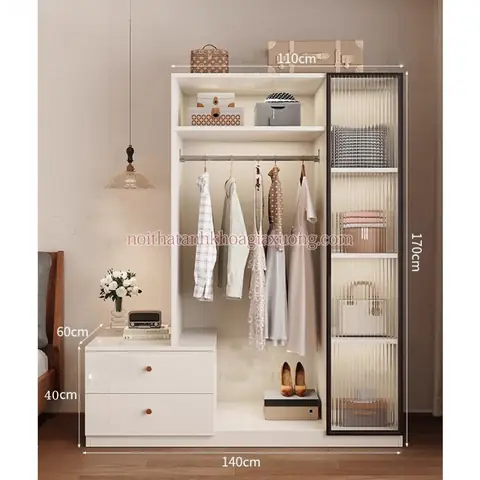 Mô Tả Sản Phẩm: Tủ Đựng Quần Áo Gỗ Ép Hiện Đại Giá Rẻ