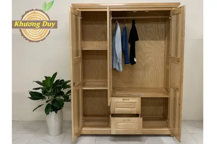 Lợi Ích Khi Mua Tủ Quần Áo Gỗ 3 Cánh Tự Nhiên Tại Nội Thất Khương Duy