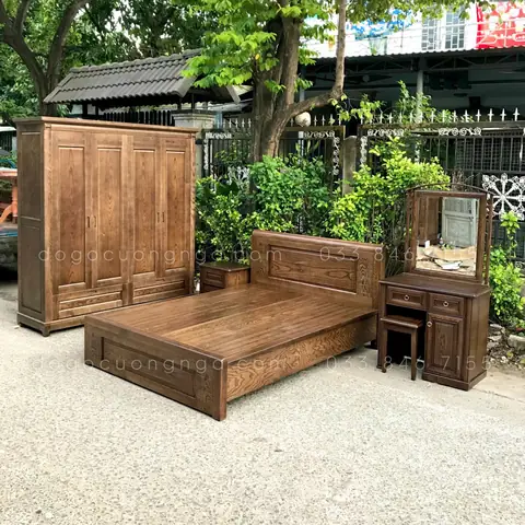 Tủ Quần Áo Gỗ Sồi Nga 3 Cánh Mẫu Đồng Tiền Đẹp