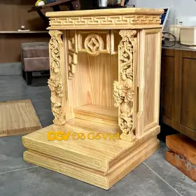 Bàn Thờ Thần Tài Ông Địa Chạm Rồng Gỗ Thông Đẹp Rẻ Bàn Thờ Thần Tài Ông Địa Chạm Rồng Gỗ Thông Đẹp Rẻ