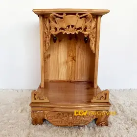 Bàn Thần Tài Ông Địa Đơn Giản Nhỏ Gỗ Xoan Đẹp Giá Rẻ