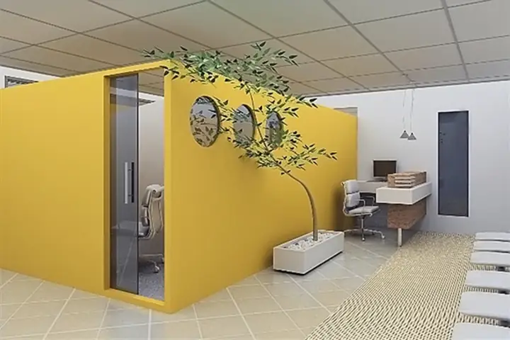 Mẫu Vách Ngăn Văn Phòng Bằng Thạch Cao