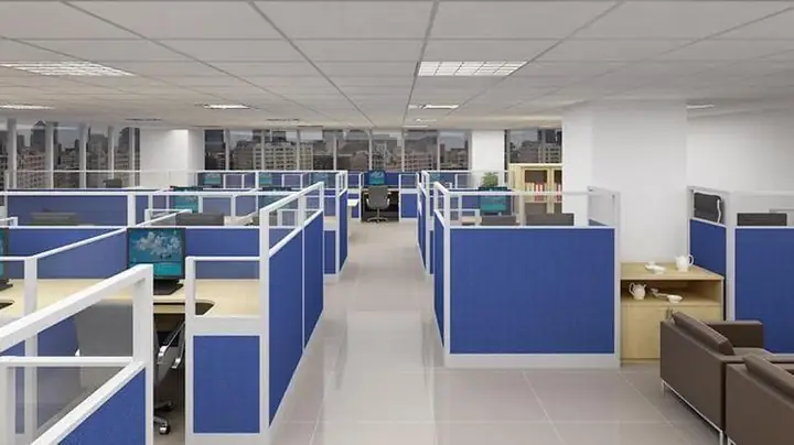 Mẫu Vách Ngăn Văn Phòng Khung Nhôm Bọc Vải Nỉ