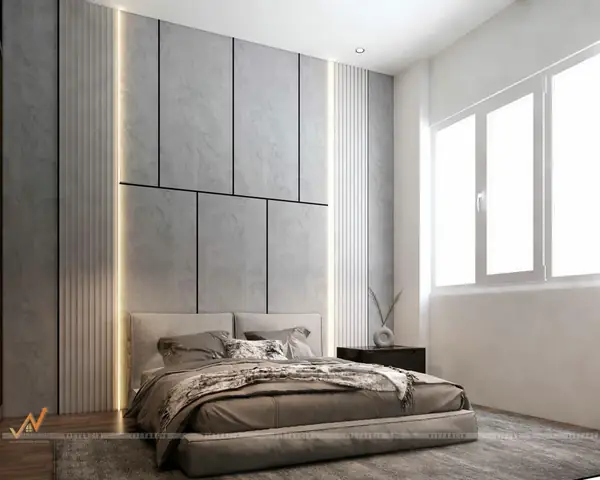 Ốp Tường Phòng Ngủ Cá Tính Theo Phong Cách Industrial