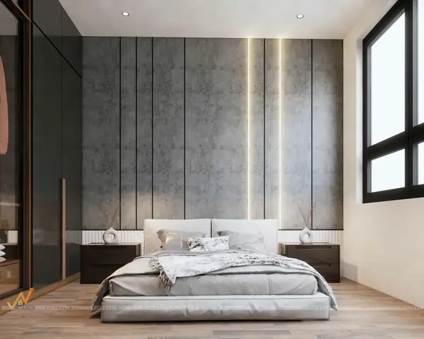 Ốp Tường Phòng Ngủ Cá Tính Theo Phong Cách Industrial