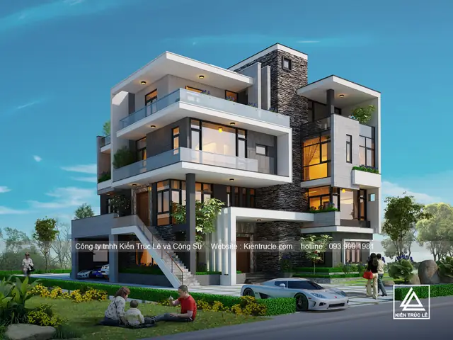 Biệt Thự 4 Tầng 300m2 Đẹp