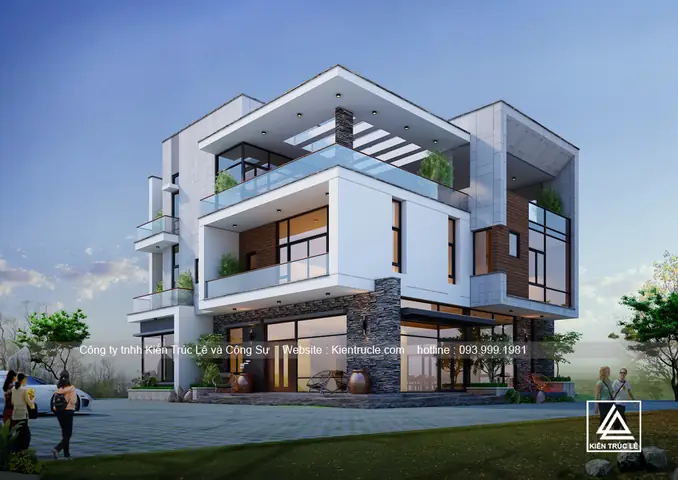 Mẫu Biệt Thự 3 Tầng 6 Phòng Ngủ